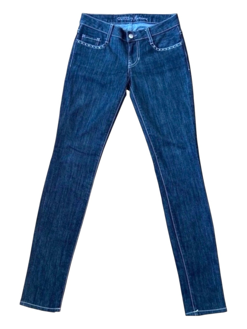 GUESS by Marciano black skinny jeans low rise Incrusted crystal luxury size 24